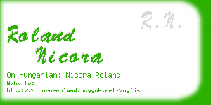 roland nicora business card